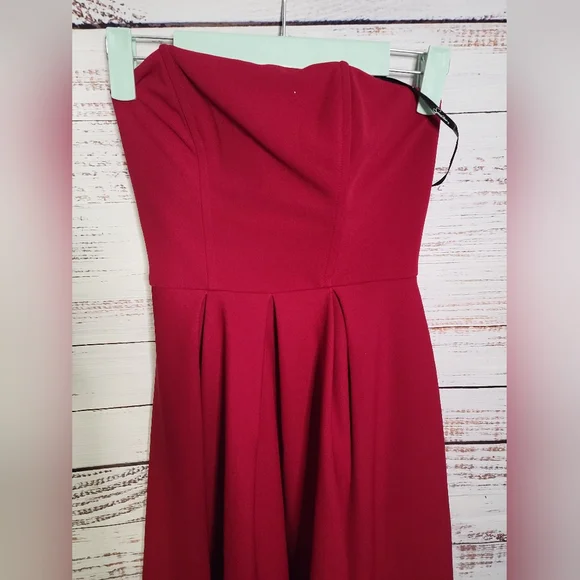 Speachless S0 NWTs high low red strapless dress - Picture 5 of 6